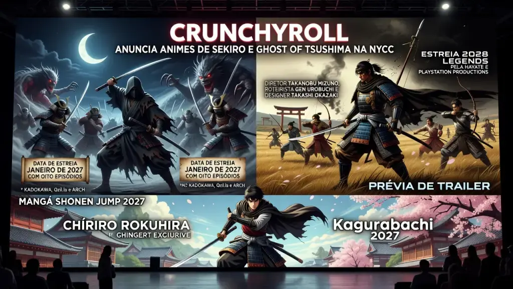 Crunchyroll Anuncia Animes de Sekiro e Ghost of Tsushima na NYCC